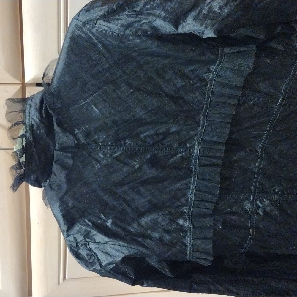 🖤Vtg Betsey Johnson Whimsigoth Crinoline Trench Coat - Picture 11 of 17
